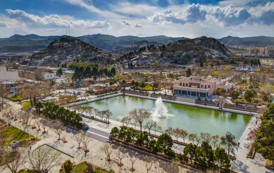 تصویر هوایی از پارک کوهسنگی مشهد